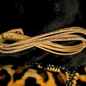 SWARVORSKI SLATE BRACELET WITH CRYSTALS BEIGE COLOR